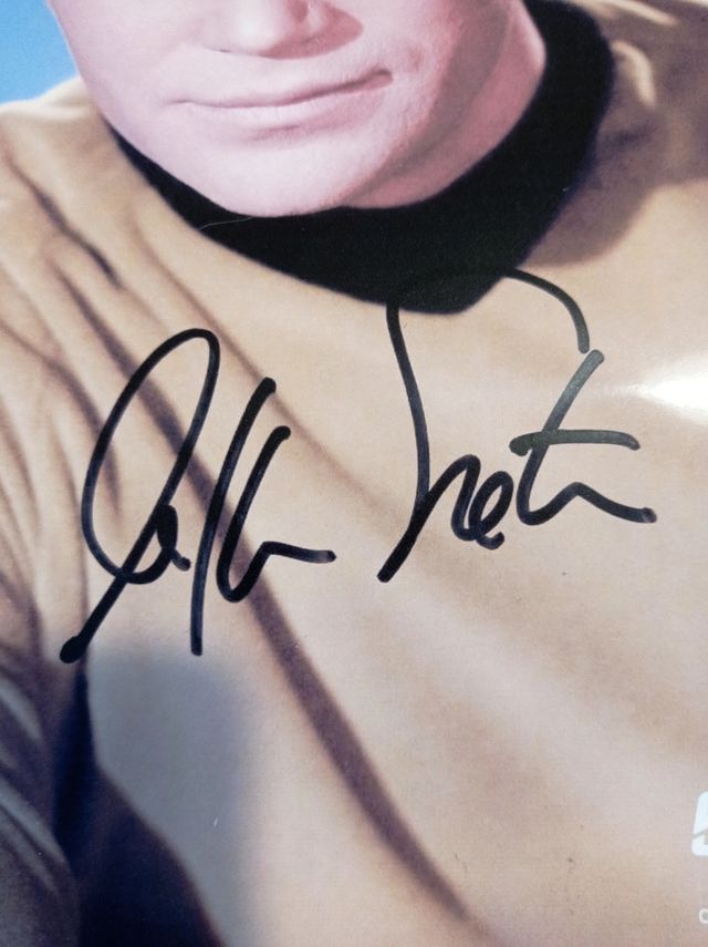 Foto con autografo di William Shatner