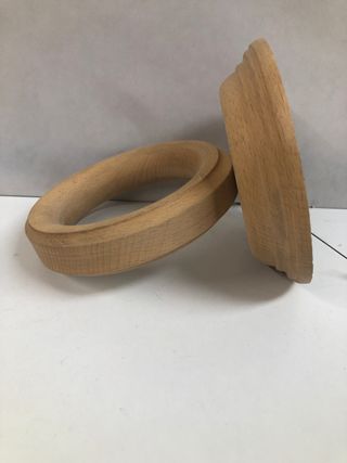 Conjunto apliques pared madera