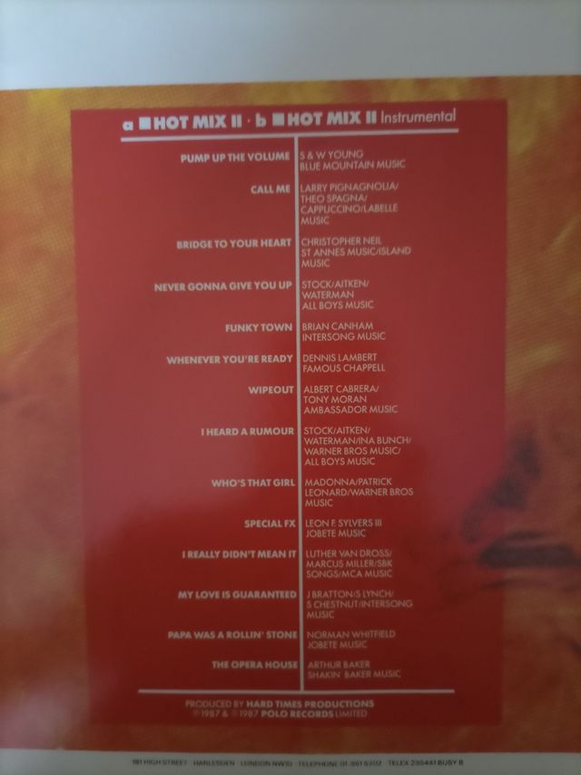 Vinile usato 45 giri Hot Mix II The Bootleggers 