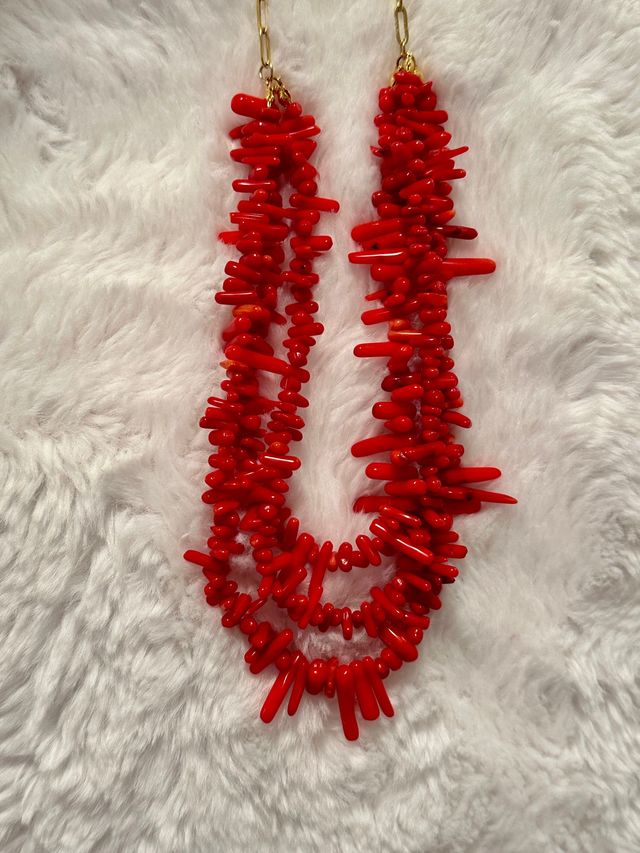 Collar / Gargantilla Rojo Coral a estrenar