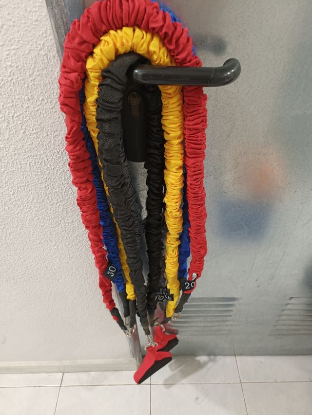 Set de cuerdas con pesos y agarres variados