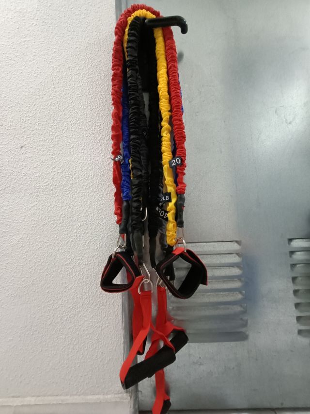 Set de cuerdas con pesos y agarres variados