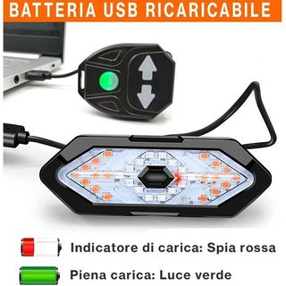 Fanale Luce Posteriore frecce telecomando bici