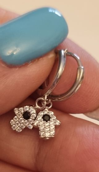 Oferta pendientes de plata de ley 925 y circonitas