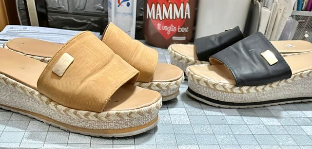 Due paia ciabatte donna usate pochissimo