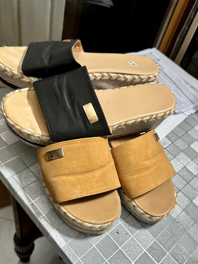 Due paia ciabatte donna usate pochissimo