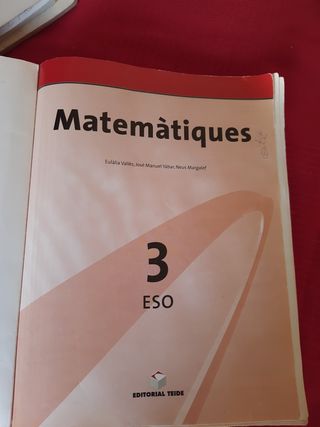 libro mates 3 ESO editorial TEIDE