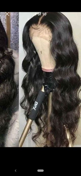 peluca cabello natural, Cierre 4+4) (24 pulgadas) 