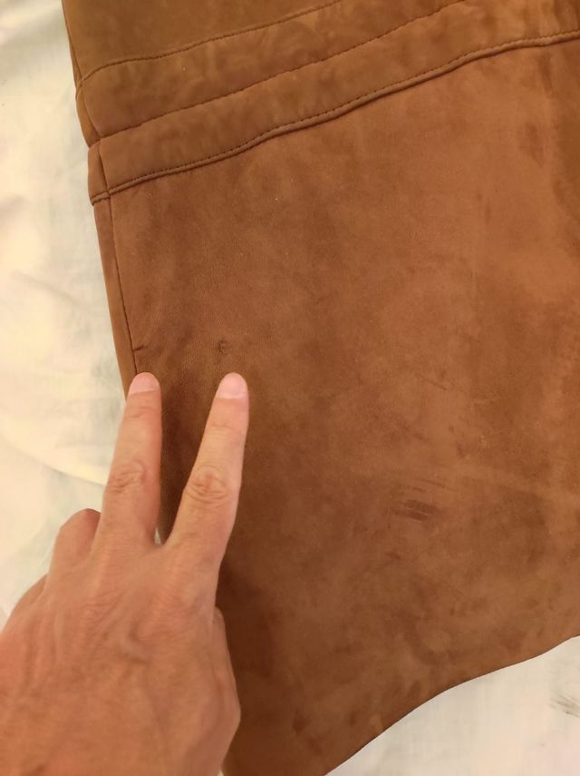 Chaqueta piel vuelta marrón