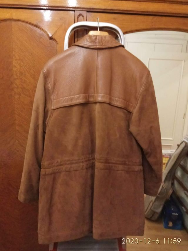 Chaqueta piel vuelta marrón