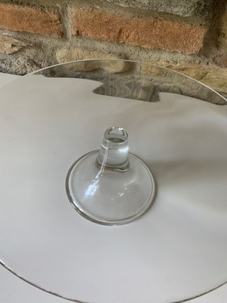 Alzata porta vivande in vetro 