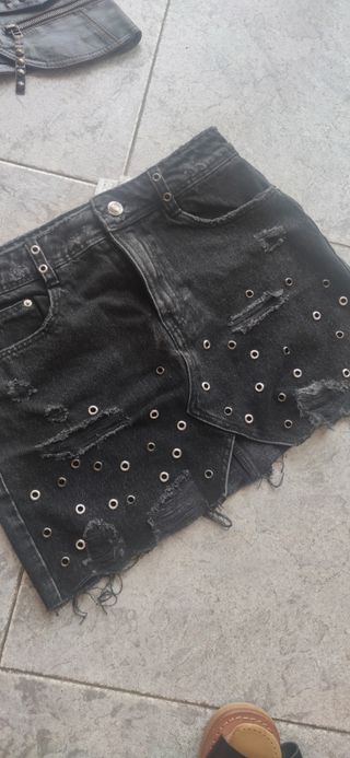 lote falda ,chaleco y sandalias 