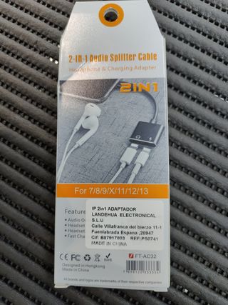 SPLITTER AUDIO 2 in 1 PER IPHONE