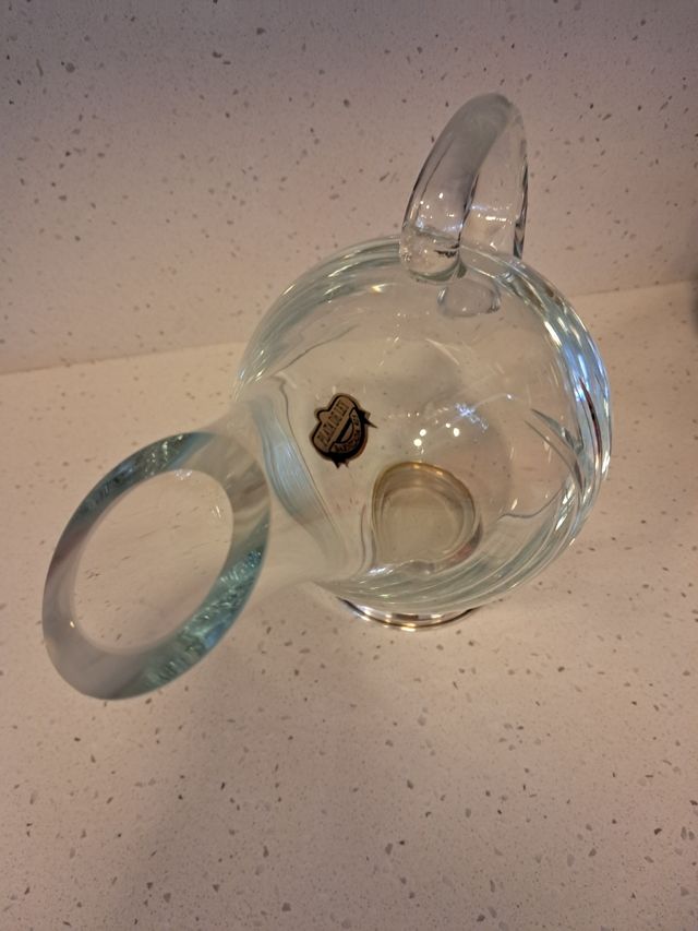 Jarra decantador base plata de ley