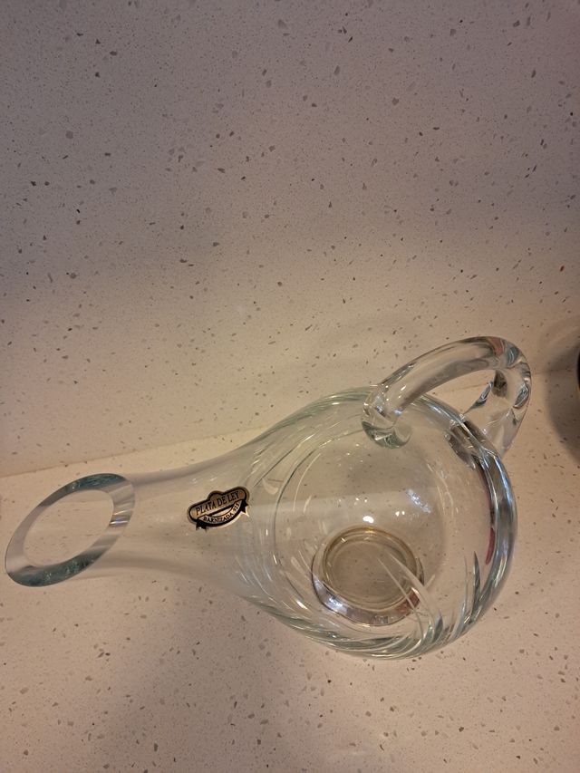 Jarra decantador base plata de ley