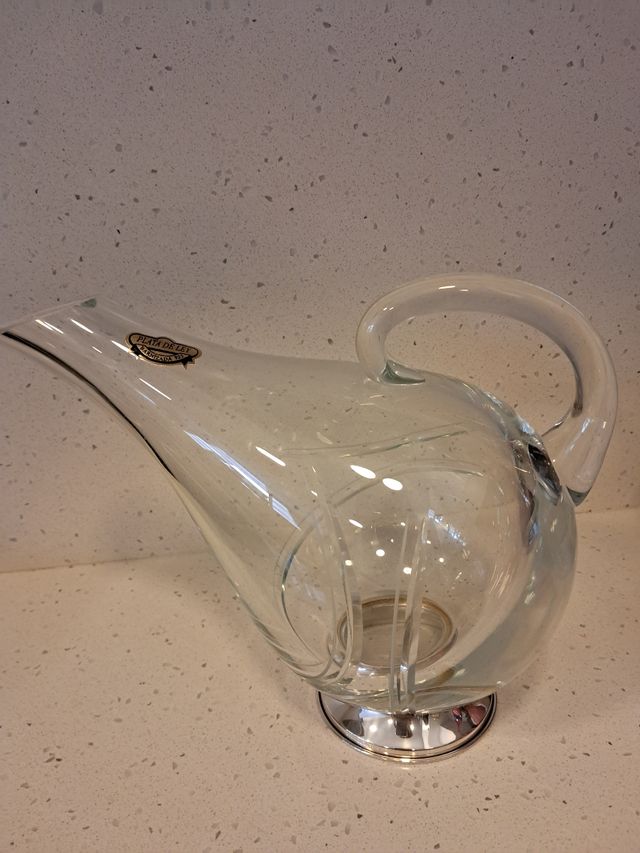 Jarra decantador base plata de ley