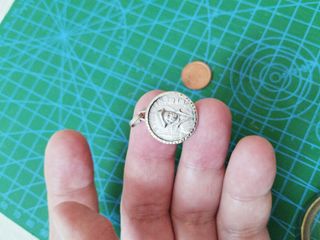 bonita y rara medalla religiosa de plata francesa