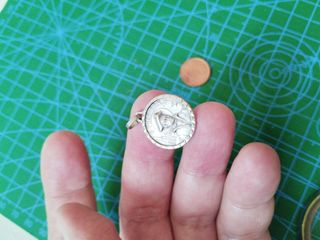 bonita y rara medalla religiosa de plata francesa