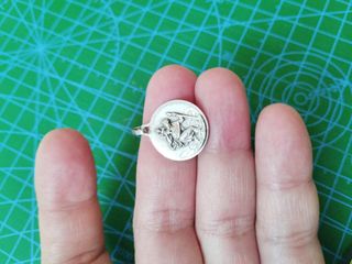 bonita y rara medalla religiosa de plata francesa