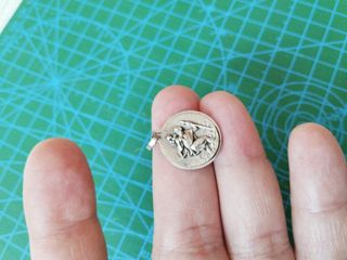 bonita y rara medalla religiosa de plata francesa