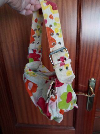 Bolso juvenil flores colores