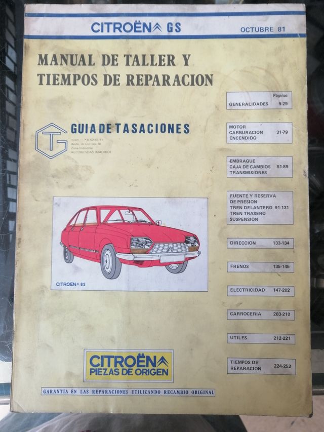 manuale di assistenza per Citroën GS