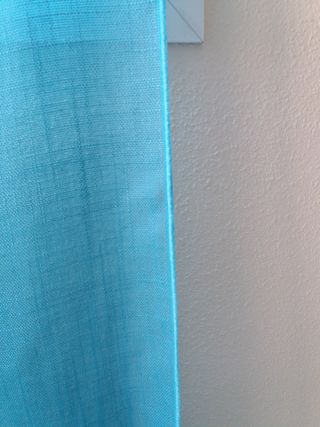 Retal de tela azul para cortina
