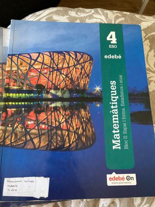 Libro de matemáticas de 4ESO