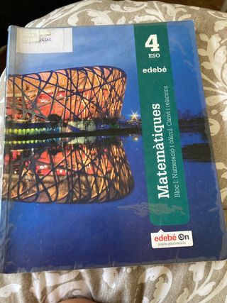 Libro de matemáticas de 4ESO