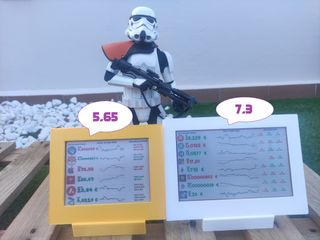 Crypto ticker y mercado de valores de 7,3"