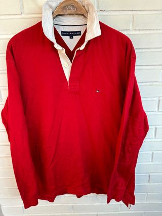 Polo manga larga granate TOMMY HILFIGER talla M