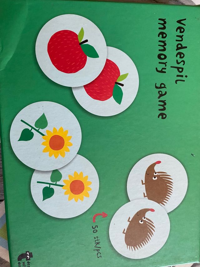 Juego de fichas de memoria para niños