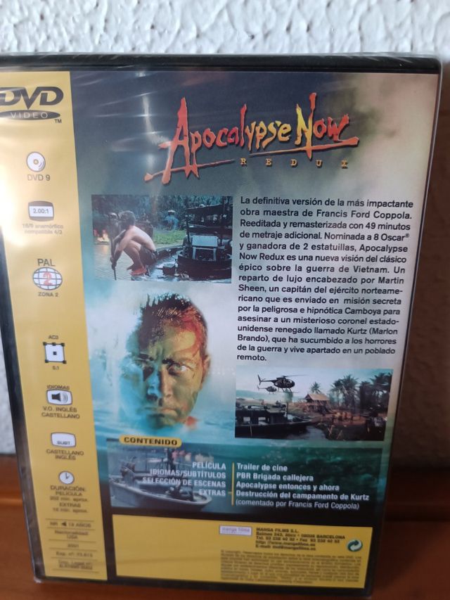 DVD Apocalypse Now *Precintado*