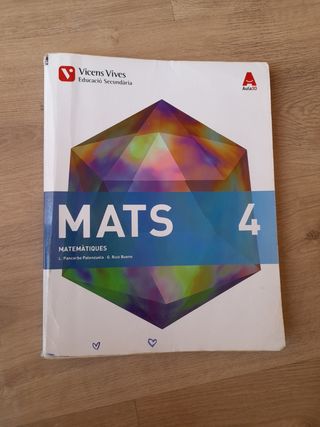 Llibre de matemàtiques de 4rt d'ESO
