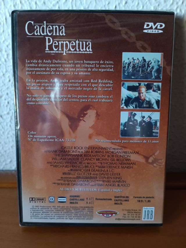 DVD Cadena Perpetua *Precintado*