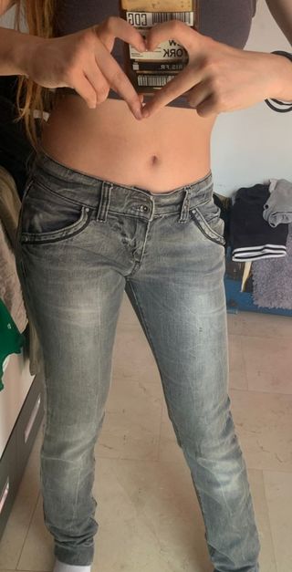 Mis sixty vaquero gris marengo desgastado