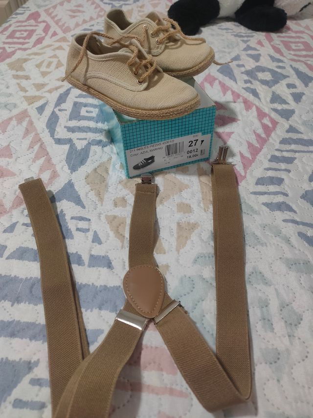 zapatillas n 28 + tirantes 