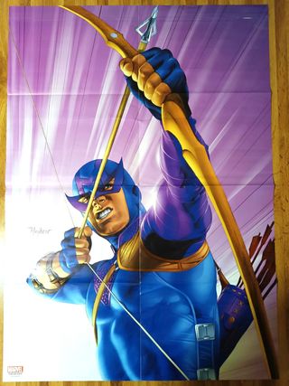 Action figure Occhio di Falco con poster e storia 