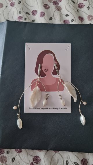 pendientes de novia hechos a mano