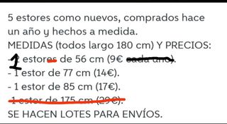 Estores blancos opacos