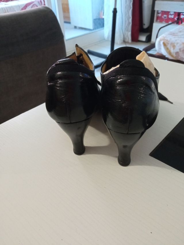 zapatos piel tacón mujer 38 marca