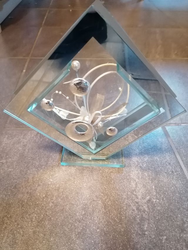 Portafiori soprammobile trasparente cristallo