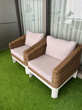 2 Sillones de terraza aluminio 
