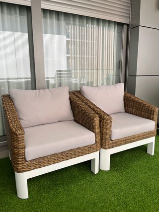 2 Sillones de terraza aluminio 
