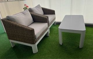 2 Sillones de terraza aluminio 