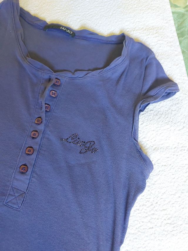 Liu jo t-shirt cotone, color pervinca