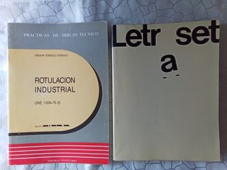 3 libros  dibujo tecnico , rotulacion , letraset