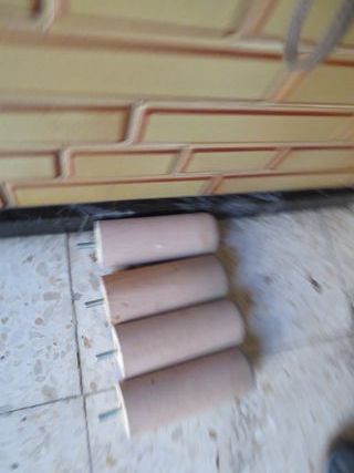 Patas muebles redonda madera, 15 cm