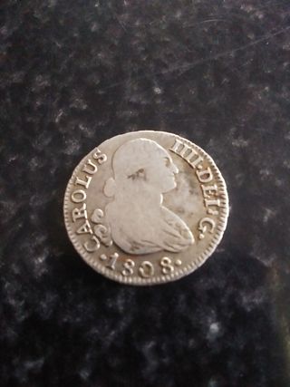 2 reales 1808 , carlos iii, IG