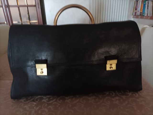 BORSA ARTIGIANATO FIORENTINO IN VERO CUOIO-VINTAGE